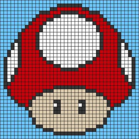 Mario Crochet, Grid Design Pattern, Tiny Cross Stitch, Graph Crochet, Pixel Art Templates, Pixel Art Grid, Pixel Crochet, Minecraft Pixel Art, Tapestry Crochet Patterns