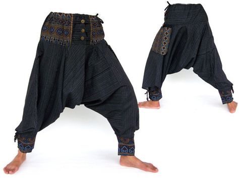 Samurai pants, Ninja pants, Aladdin pants, Harem pants, Yoga pants, Hippie pants, 100% cotton Women Ninja, Pantalon Thai, Boho Hippie Pants, Ninja Pants, Samurai Pants, Female Ninja, Handmade Pants, Harem Pants Men, Boho Men