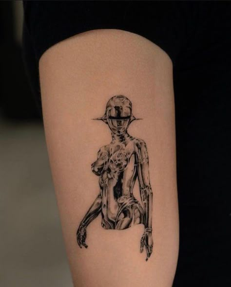 Mannequin Tattoo, High Contrast Tattoo, The Weeknd Tattoo, Handpoke Tattoo, Tattoos For Black Skin, Tattoo Style Drawings, Modern Tattoos, Line Work Tattoo, Funny Tattoos