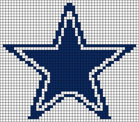 Alpha pattern #2485 | BraceletBook Y2k Alpha Pattern, Two Color Tapestry Crochet Patterns, Star Alpha Pattern, Dallas Cowboys Crochet, Y2k Sketches, Cowboys Crochet, Cone Crochet, Cowboy Crochet, Crochet Bear Hat