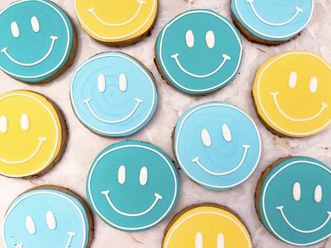 Smiley Face Cookies, Shared Birthday Parties, Face Cookies, Boys First Birthday Party Ideas, Baby Birthday Themes, Boy Birthday Party Themes, 1st Birthday Themes, Birthday Themes For Boys, 2nd Birthday Party Themes