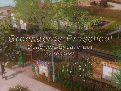 Greenacres Preschool Sims 4 Daycare Build, Daycare Sims 4, Sims 4 Preschool, Sims 4 Daycare, Sims 4 Lots Community, Sims 4 Community Lots, Sims 4 Save File, Sims Lots, Sims Download