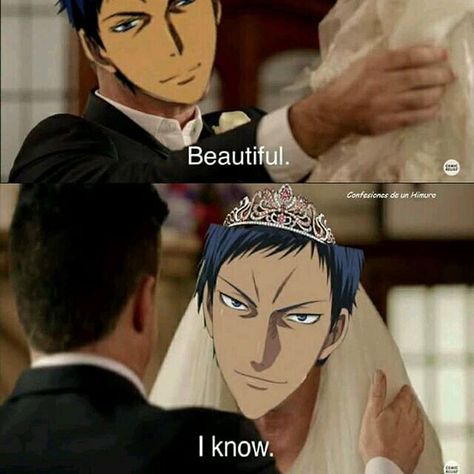 Aomine Kuroko, Kuroko Basketball, Kuroko No Basket Characters, Funny English Jokes, Byakuya Kuchiki, Basketball Baby, Basketball Memes, Generation Of Miracles, English Jokes