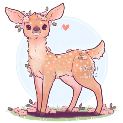 Draw A Deer, Naomi Lord Art, Naomi Lord, Deer Cartoon, Deer Drawing, Cute Kawaii Animals, Deer Art, Cute Animal Drawings Kawaii, My Little Pony Drawing