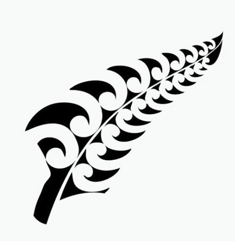 Maori Art - Silver Fern                                                                                                                                                                                 More Tattoos Healing, Maori Symbols, New Zealand Tattoo, Fern Tattoo, Maori Tattoos, Maori Patterns, Marquesan Tattoos, Maori Tattoo Designs, Maori Designs