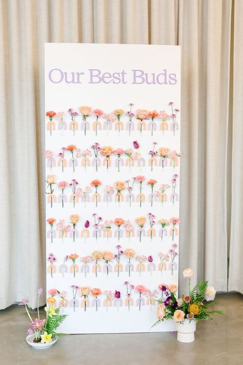 Seating Chart Flowers Wedding, Seating Chart Wedding Favors, Colorful Seating Chart Wedding, Canvas Seating Chart, Fun Seating Chart Ideas, Colorful Wedding Seating Chart, Eclectic Wedding Seating Chart, Garden Party Wedding Seating Chart, Flower Seating Chart Wedding