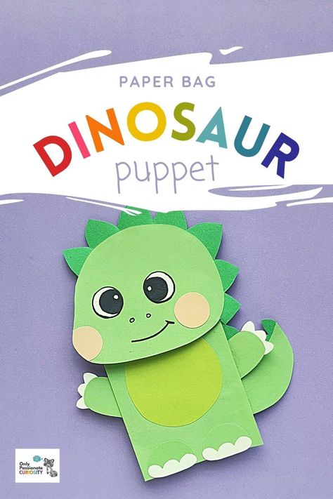 Is your child fascinated by dinosaurs? If so, this paper bag dinosaur puppet is the perfect craft! Whether you're getting back into the groove of school and need a break from scholastics, or you're planning out your homeschool craft time, the T-Rex puppet is a cute activity to add to your list. Suggested activities for a unit study on dinosaurs are included. Paper Bag Dinosaur, Dinosaur Unit Study, Dinosaur Puppet, Make A Dinosaur, Paper Dinosaur, Make Your Own Paper, Puppet Craft, Dinosaur Dig, Paper Bag Crafts