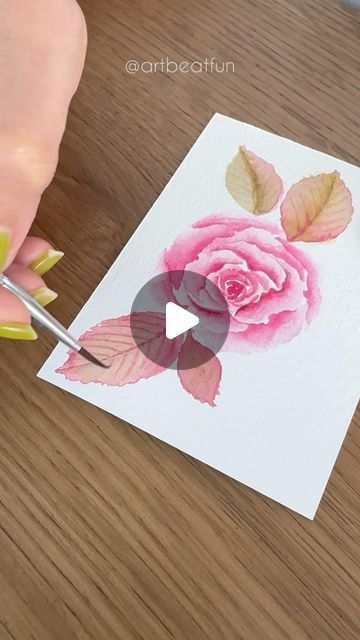 Khooshbu on Instagram: "Hello ! 
Trying to break down the rose tutorial for you in the simplest way possible 
Feel free to ask if you have any trouble following it 🥰

Have a Stunning Saturday 

#tutorial #learn #watercolor #watercolour #painting #simplepainting #yogaformind #serene #blessed #rose #red #beauty #love" Watercolour Rose Painting, Watercolour Roses Easy, Watercolor Rose Tutorial, Rose Watercolour, Watercolour Roses, Rose Bush Watercolor, Rose Edin Watercolor, Loose Rose Watercolor, Rose Tutorial