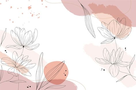 Free Vector | Watercolor background leaves with copy space Templates Background, Pink Wallpaper Desktop, Background Leaves, Vintage Floral Backgrounds, Floral Line Art, Watercolor Flower Background, Modern Mural, Boho Art Drawings, Watercolour Texture Background