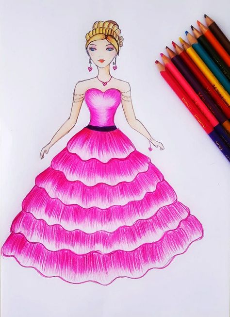 Visit to my YouTube channel - Asmita Art Barbie Dolls Drawing, Doll Sketch Art Drawings, Doll Painting Art, Buttonhole Filling Stitch Design In Aari, Button Hole Filling Stitch Aari Design, Doll Drawing For Kids, Lady Rangoli, Barbie Drawing Sketches, Cute Doll Drawing