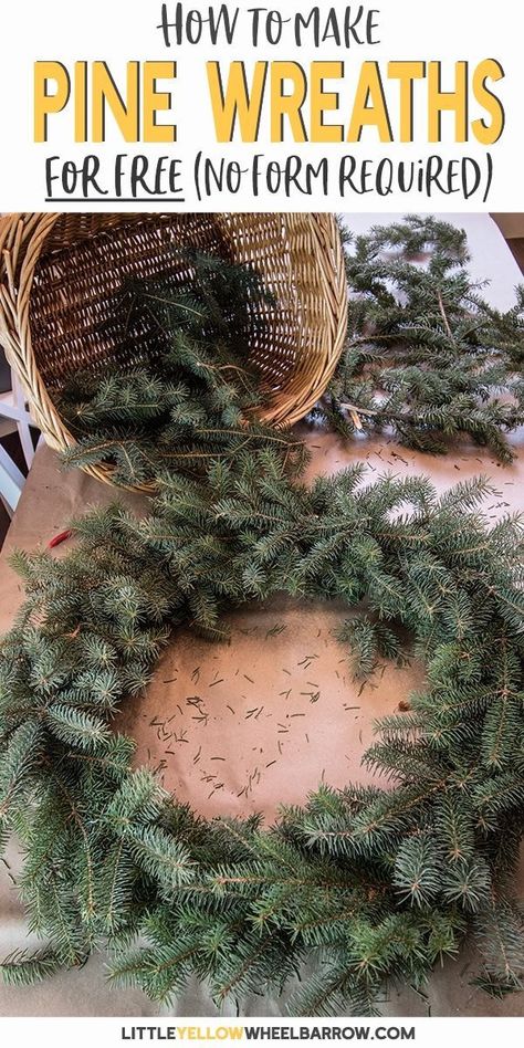 Holiday Wreaths Diy Christmas, Pine Wreaths, Christmas Wreaths For Windows, Holiday Wreaths Diy, Homemade Wreaths, Easy Diy Wreaths, Christmas Wreaths Diy Easy, Rustic Window, Real Christmas