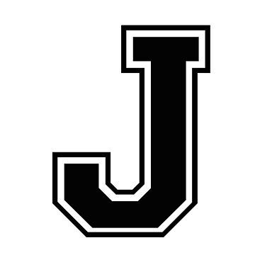 "Letter - J (black)" Metal Print for Sale by Alphaletters | Redbubble J Font Letter, Letra J Aesthetic, Manly Fonts, J Font, J Sticker, J Letter Images, Letters J, J Letter, Senior Jackets