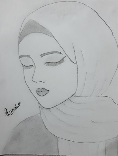 Things To Draw Pictures, Pencil Sketches Simple, Easy Portrait Drawing, Pencil Sketches Easy, Best Drawing Ideas, Hijab Drawing, Pencil Drawing Images, Scratchboard Art, Nature Art Drawings