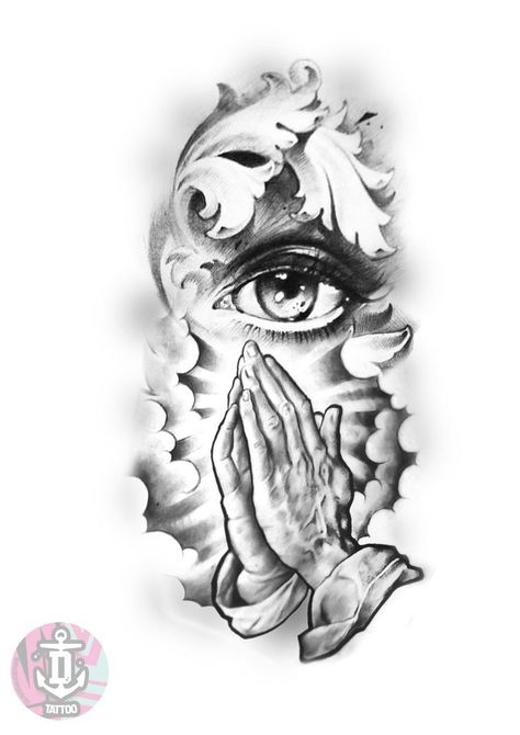 Baroque Tattoo Design, Praying Hands Tattoo Design Ideas, Praying Hand Tattoo, Praying Angel Tattoo, Praying Hands Drawing, Baroque Tattoo, Praying Hands Tattoo Design, Half Sleeve Tattoo Stencils, Arm Tattoos Drawing