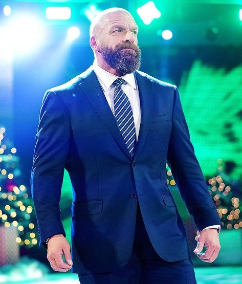 Triple H Triple H Wwe, Wwe Triple H, Bald With Beard, H Photo, Tie Matching, Stephanie Mcmahon, Beard Hairstyle, Vince Mcmahon, Wrestling Superstars