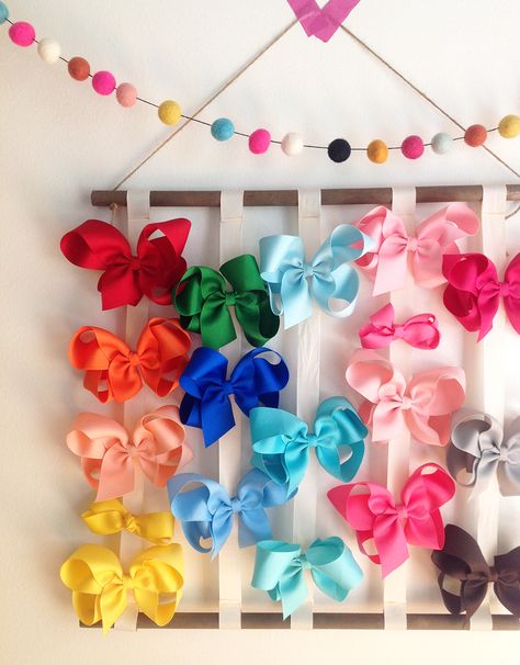 Diy Headband Holder, Diy Hair Bow Holder, Diy Bow Holder, Hair Bow Hanger, Hair Accessories Holder, Headband Organizer, Hair Accessories Storage, Bow Holders, Bow Hanger