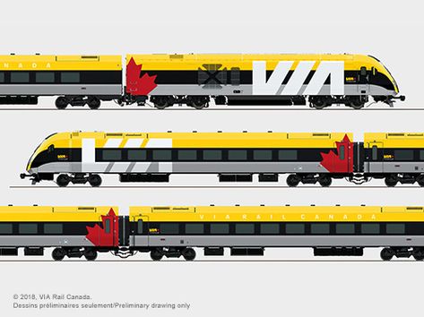 The Fleet Replacement Program | VIA Rail Lego Technic Truck, Via Rail Canada, Paper Train, Train Illustration, Via Rail, 3d Karakter, Livery Design, Luxury Train, Railroad Photography