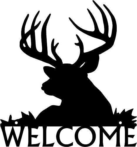 Deer Stencil, Metal Welcome Sign, Head Silhouette, Deer Buck, Buck Deer, Deer Silhouette, T Shirts With Sayings, Name Signs, Diy Inspiration