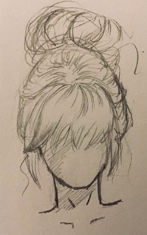 Slight Side Profile Drawing, Drawing Ppl Character Design, Easy Hairstyle Drawing, Hair Style Sketches Pencil, Hair Sketch Tutorial Step By Step, Hair Down Drawing, Hair Tips Drawing, Sketches Of Hair, Wolfcut Hair Drawing