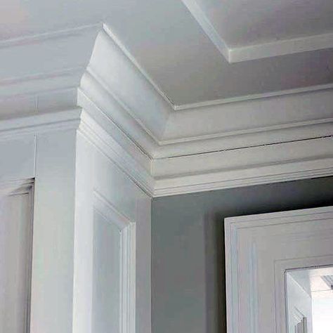 Top 70 Best Crown Molding Ideas - Ceiling Interior Designs Crown Molding Modern, Modern Crown Molding, Icf Home, Ceiling Crown Molding, Southern Home Interior, Wooden Trim, House Interior Design Styles, Ceiling Treatments, Tall Ceilings