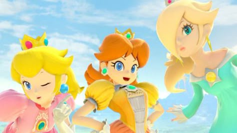 Princess Rosalina Pfp, Peach Daisy And Rosalina Matching Pfp, Peach Daisy Rosalina Matching Pfp, Daisy Peach And Rosalina Pfp, Princess Peach Movie Pfp, Rosalina Daisy And Peach Pfp, Harmonie Mario, Super Princess Peach, Super Mario Princess