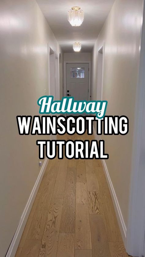 Hallway Wainscotting, Lambriseringen Gang, Hallway Makeover, Storage Hallway, Narrow Hallway Decorating, Diy House Renovations, Playful Decor, Narrow Hallway, Diy Home Repair