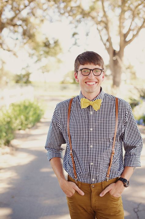 My husband. #groomstyle #groom #ourwedding #vineyardwedding #lodi #thereasonilovephotography #oakfarmvineyards Male Nerd Outfit, Geek Outfit Men, 70s Nerd Fashion, Cute Nerdy Outfits Guys, Geek Chic Outfits Men, 80s Nerd Outfit Men, Nerdy Guys, Nerd Outfits, Nerdy Outfits