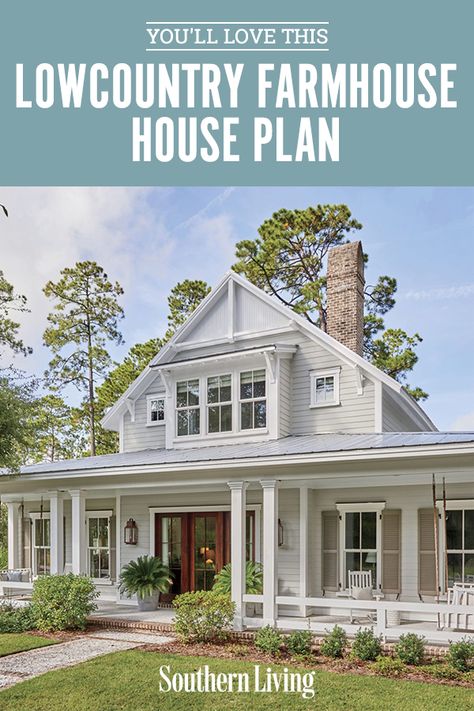 Low Country Farmhouse, Lowcountry Farmhouse, Low Country House Plans, Low Country House, Country Cottage House Plans, Southern Living House, Southern Farmhouse, Southern Cottage, Southern Living House Plans