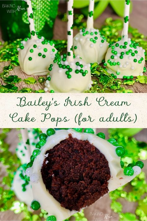 Indulge in a little Irish magic with these Baileys Irish Cream Cake Pops! Dive into these adult-only treats that will make your St. Patrick's Day gathering a memorable one. With a rich and decadent chocolate cake infused with velvety Baileys Irish Cream, these treats will have everyone coming back for more! Baileys Irish Cream Cake, Irish Magic, Irish Cream Cake, Chocolate Baileys, Decadent Chocolate Cake, Baileys Irish, Baileys Irish Cream, Cake Balls, Decadent Chocolate