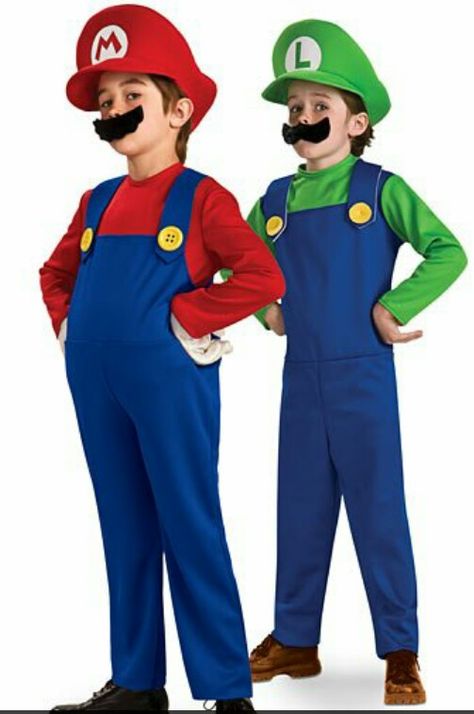 Mario Bros i Luigi Mario And Luigi Costumes, Luigi Cosplay, Mario Dress, Super Mario Costumes, Luigi Costume, Childrens Halloween Costumes, Mario Y Luigi, Mario Costume, Costume Tutorial