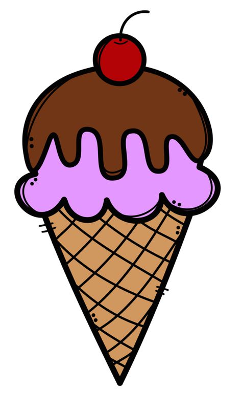 Cute Ice Cream Drawings, Ice Cream Drawing For Kids, Ice Cream Drawings, Ice Cream Printable, Ice Cream Drawing, Scenery Drawing For Kids, Ice Cream Clipart, Today Is Monday, Creative Clips Clipart