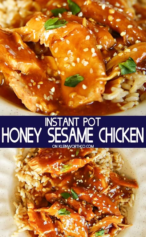 Instant Pot Freezer, Freezer Packs, Honey Sesame Chicken, Sesame Chicken Recipe, Honey Sesame, Dump Dinners, Delicious Family Meals, Dinner Meal Prep, Instant Pot Dinner