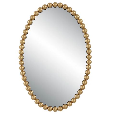 Birch Lane™ Sanne Oval Metal Wall Mirror | Wayfair Uttermost Mirrors, Design Picture, Oval Wall Mirror, Mirrors Edge, Accent Mirror, Oval Mirror, Metal Mirror, White Leaf, Wall Mounted Mirror