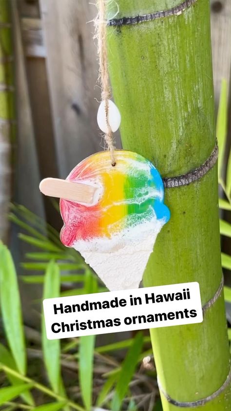 Christmas ornaments. All handmade in Hawaii. —- #christmasornaments #christmasornament #hawaiichristmas #hawaiiforchristmas #winecharm… | Instagram Hawaiian Christmas Ornaments, 2023 Christmas Ornaments, Hawaii Christmas, Hawaii Gift, Hawaiian Christmas, Hawaii Art, Christmas Decorations For Kids, Tropical Christmas, Instagram Christmas