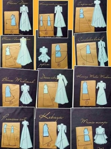 Tips Menjahit, Baju Kahwin, Projek Menjahit, Fashion Design Patterns, Sew Ins, Costura Diy, Sewing Design, Diy Sewing Clothes, Clothes Sewing Patterns