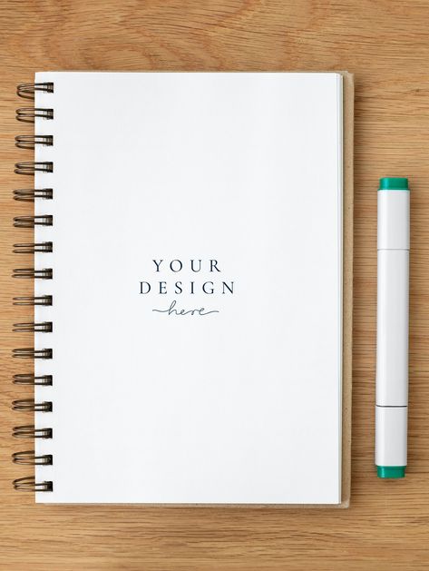 Blank plain white notebook page with a pen mockup | free image by rawpixel.com / KUTTHALEEYO Planner Mockup Free, Journal Mockup, Etsy Mockup, Notebook Mockup, Journal Designs, White Notebook, Money Stickers, Instagram Feed Planner, Plain Notebook