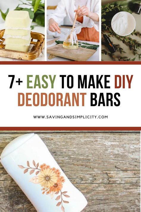 Diy Stick Deodorant, Diy Deodorant No Baking Soda, Home Made Deodorant Recipes, Diy Deodorant Stick, Diy Deodorant Spray, Baking Soda Deodorant, Deodorant Bar, Homemade Natural Deodorant, Make Your Own Deodorant