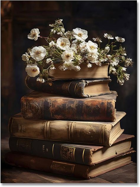 Amazon.com: WAYUWGAN Vintage Floral Wall Art Moody Books Still Life Pictures Rustic Antique Art Oil Painting Prints Dark Academia Decor Posters for Room Aesthetic Bedroom Wall Decor 12x16in Unframed: Posters & Prints Dark Academia Aesthetic Books, Aesthetic Bedroom Wall Decor, Aesthetic Bedroom Wall, Dark Academia Posters, Oil Painting Prints, Posters For Room Aesthetic, Vintage Floral Wall Art, Posters For Room, Dark Academia Art