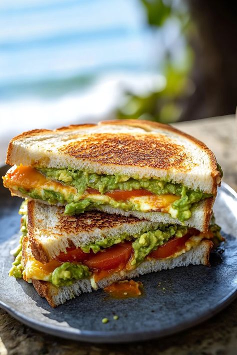 Guacamole Breakfast Sandwich Kids Egg Breakfast Ideas, Guacamole Breakfast, Cheesy Egg Toast, Brioche Sourdough, Sandwich Photography, Egg Breakfast Ideas, Creamy Guacamole, Eggs Scrambled, Cheesy Eggs