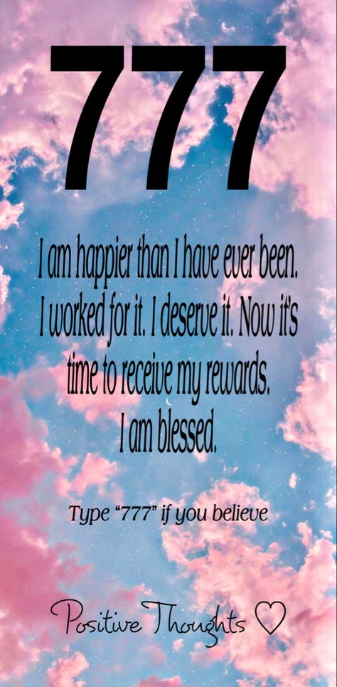 Angel Number 777 | Angel Number Meaning | You are so incredibly lucky, everything goes your way. You are blessed. #angelnumbers #angel #messages #numbers #numerology #loveyourself #peace #abundance #spiritual #manifestation #support #intuition #alignment #blessed #777 Lucky Syndrome, 777 Angel Number Meaning, Sacred Numbers, Angels Numbers, 777 Angel Number, Angel Number 777, Ask Believe Receive, Angel Number Meaning, Spiritual Psychology