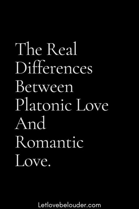 Then there’s my partner, who will be the groom – of course, if all goes well. I can’t wait to spend my life with this person. Both must be by my side on my wedding day. And both are the loves of my life. But here’s the difference: one is platonic love and the other is romantic love. Romantic Love Couple, Non Romantic, What Love Means, Love Means, Platonic Love, Love Is When, My Wedding Day, Meaning Of Love, Marriage Life