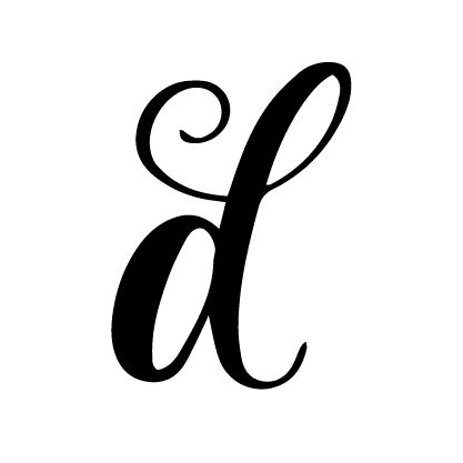 Single Letter Tattoo Fonts, Lower Case Cursive Letters Tattoos, Lowercase A Tattoo, Lower Case E Tattoo, D In Cursive, D Cursive, Tattoo Fonts Cursive Calligraphy Fancy Letters, D Calligraphy, Fancy Lettering