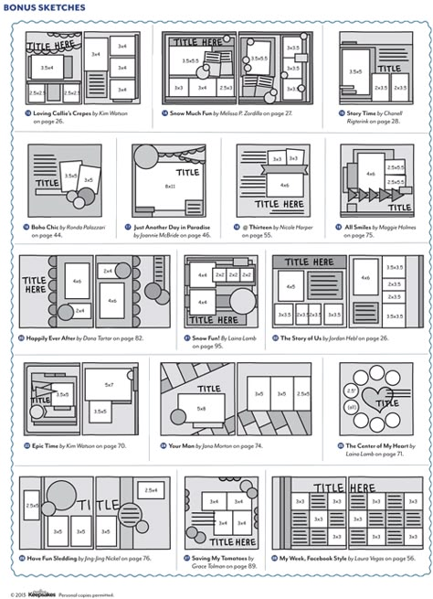 Creating Keepsakes Scrapbook Bebe, Photography Sketchbook, Sketchbook Layout, Scrapbooking Sketches, Creating Keepsakes, Scrapbook Layout Sketches, Scrapbook Book, Scrapbook Templates, Wedding Scrapbook