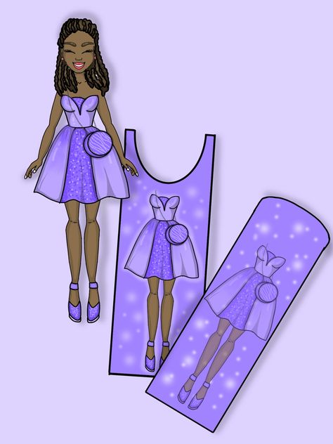 Tap on the pin to download the free printable of this set. Note: Katemade inspired set. Katemade Paper Doll, Kate Made, Paper Doll, Make Art, Art Printable, Purple Dress, Paper Dolls, Free Printable, Printable Art