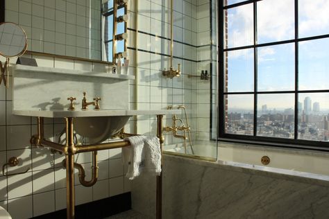 The Ludlow Hotel, NYC – Darling In The City #TRAVEL Ludlow Hotel Nyc, Ludlow Hotel Bathroom, The Ludlow Hotel Nyc, Marble Bath Tub, Nyc Apartment Bathroom, Nyc Bathroom, Ludlow Hotel, Kitchen Interior Modern, Aziz Ansari