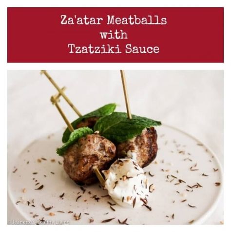 Za'atar meatballs with Tzatziki Sauce - great appetizer for entertaining Meatballs With Tzatziki Sauce, Za'atar Recipe, Zaatar Recipe, Healthy Lactation Cookies, Meatballs Recipes, Lactation Cookies Recipe, Baby Led Weaning Recipes, Weaning Recipes, Za Atar