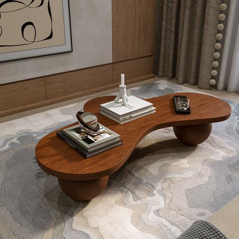 🌿✨ Elevate Your Space with Handcrafted Elegance ✨🌿 Introducing our latest creation: the Handcrafted Walnut Coffee Table! This stunning centerpiece is meticulously crafted from solid walnut wood, featuring an eye-catching asymmetric design and elegant wooden ball legs, all handmade with love and care. Perfect for adding a touch of sophistication to your living room or any professional space. ✨ Key Features ✨ Handmade from solid walnut wood Unique asymmetric design Versatile for home, office... Asymmetrical Coffee Table, Wooden Center Table, Japanese Coffee Table, Home Decor Coffee Table, Coffee Table Wooden, Epoxy Table Top, Decor Coffee Table, Nordic Furniture, Furniture Ads