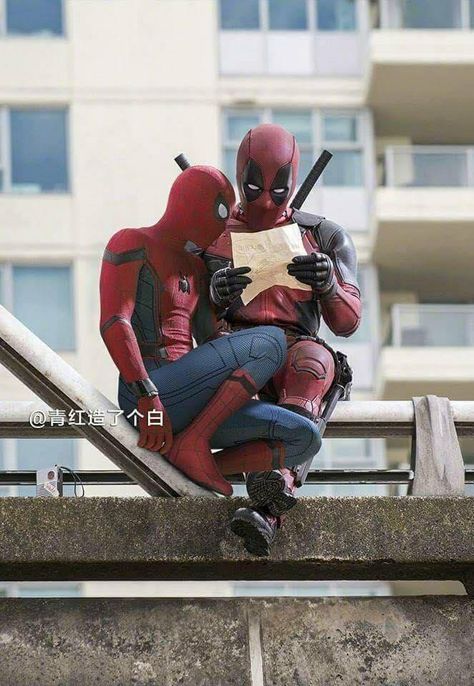 Deadpool and Spiderman Spiderman And Deadpool Fanart, Spiderman Love Letter, Spider Man Love, Deadpool And Spider Man, Spiderman Love, Spider Man And Deadpool, Deadpool Fanart, Deadpool Pictures, Deadpool X Spiderman