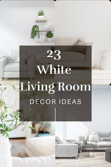 Luxury and bright, these 23 white living room ideas bring warmth and refinement to any space. Combine modern details like black or gold elements with soft beige or grey walls for a perfectly balanced look. Experiment with materials that pair effortlessly with blue or green accessories to keep things cozy yet sophisticated. Elevate your interior design with these stunning white living room ideas. White Living Room Ideas, Living Room Color Ideas, Room Color Ideas, White Living Room Decor, Green Accessories, Perfect Living Room, Rustic Aesthetic, Black White Yellow, White Living Room