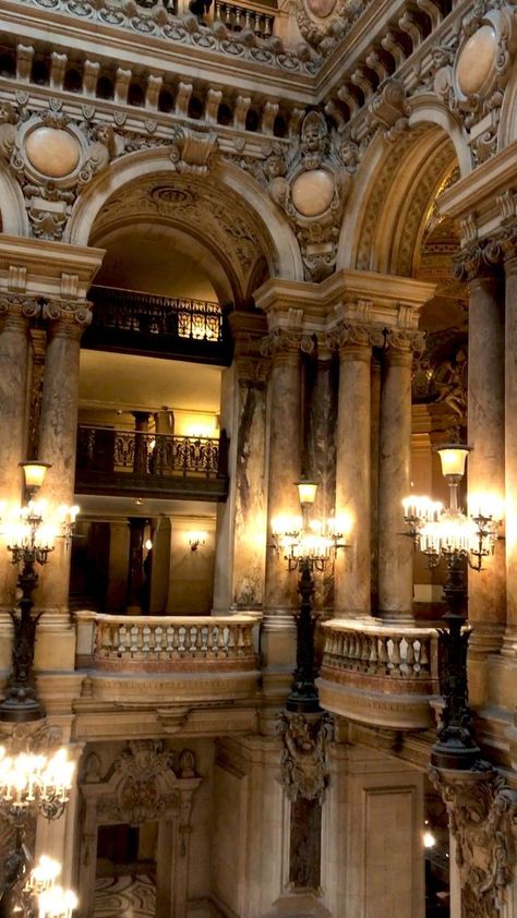 Paris Castle, Opera Garnier Paris, Opera Garnier, Ball Aesthetic, Castle Aesthetic, Royal Aesthetic, Baroque Architecture, The Opera, Old Money Aesthetic